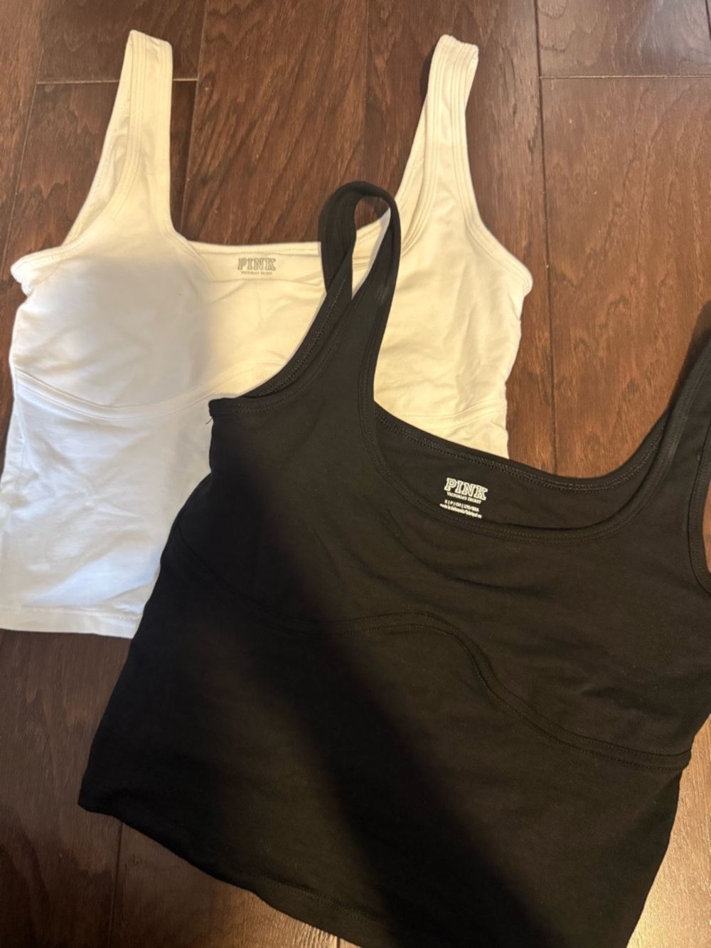 PINK Victoria's Secret Crop Tank Duo - Black & White